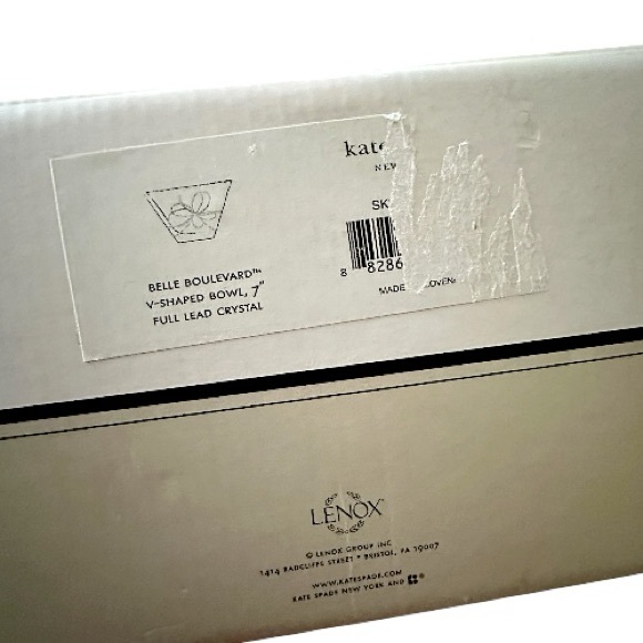 Kate Spade Lenox Full Lead Crystal Bowl In Box - Picture 10 of 11